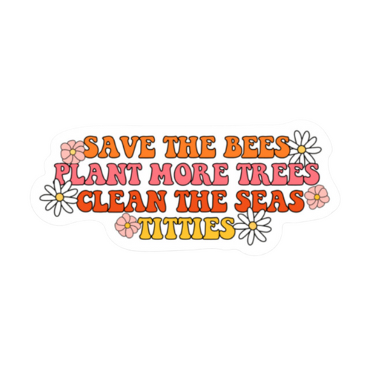 save the bees vinyl sticker
